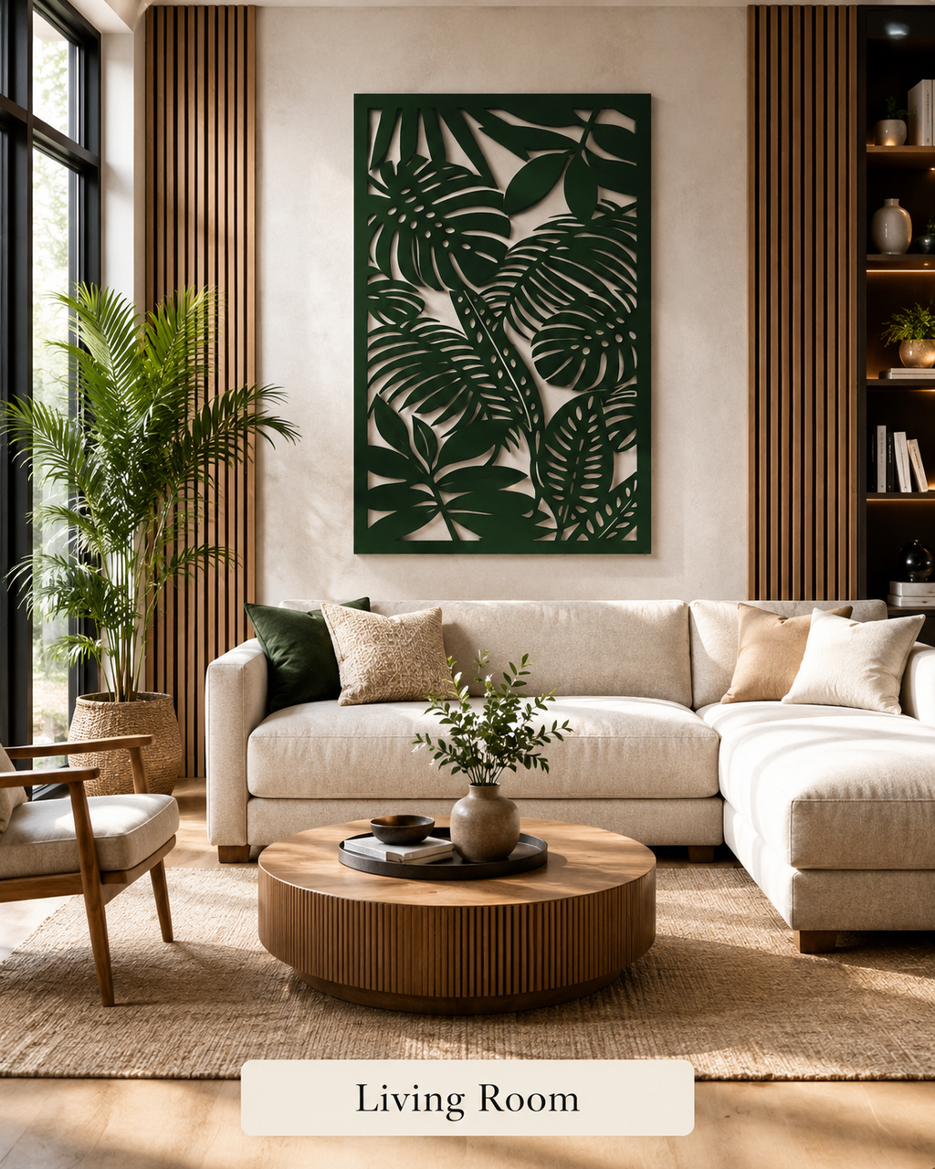 botanical wall feature