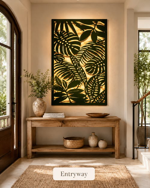 botanical wall feature