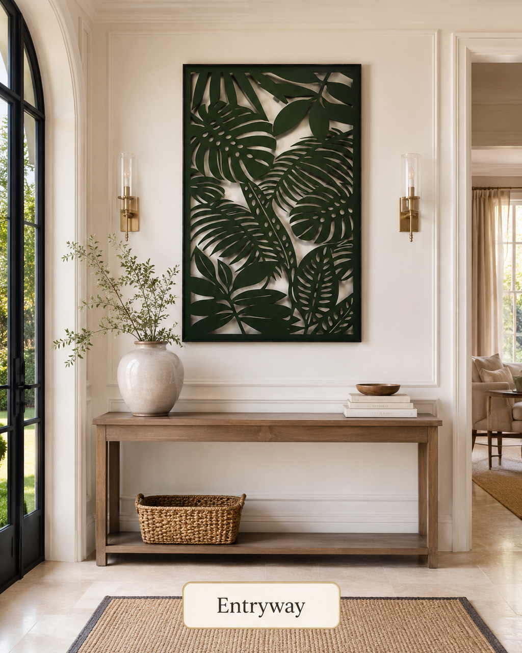 botanical wall feature