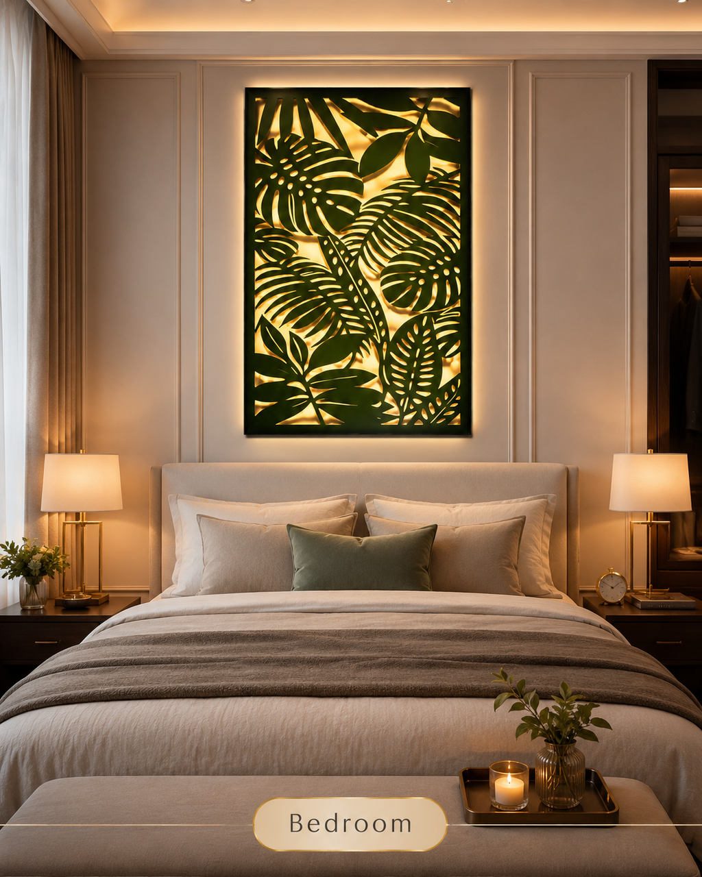botanical wall feature