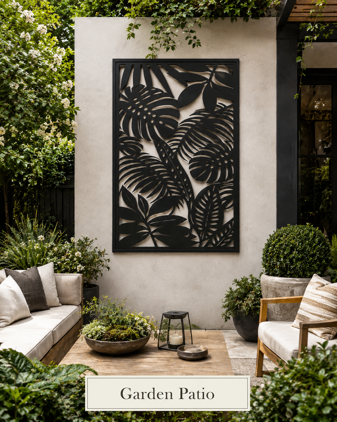 botanical wall feature