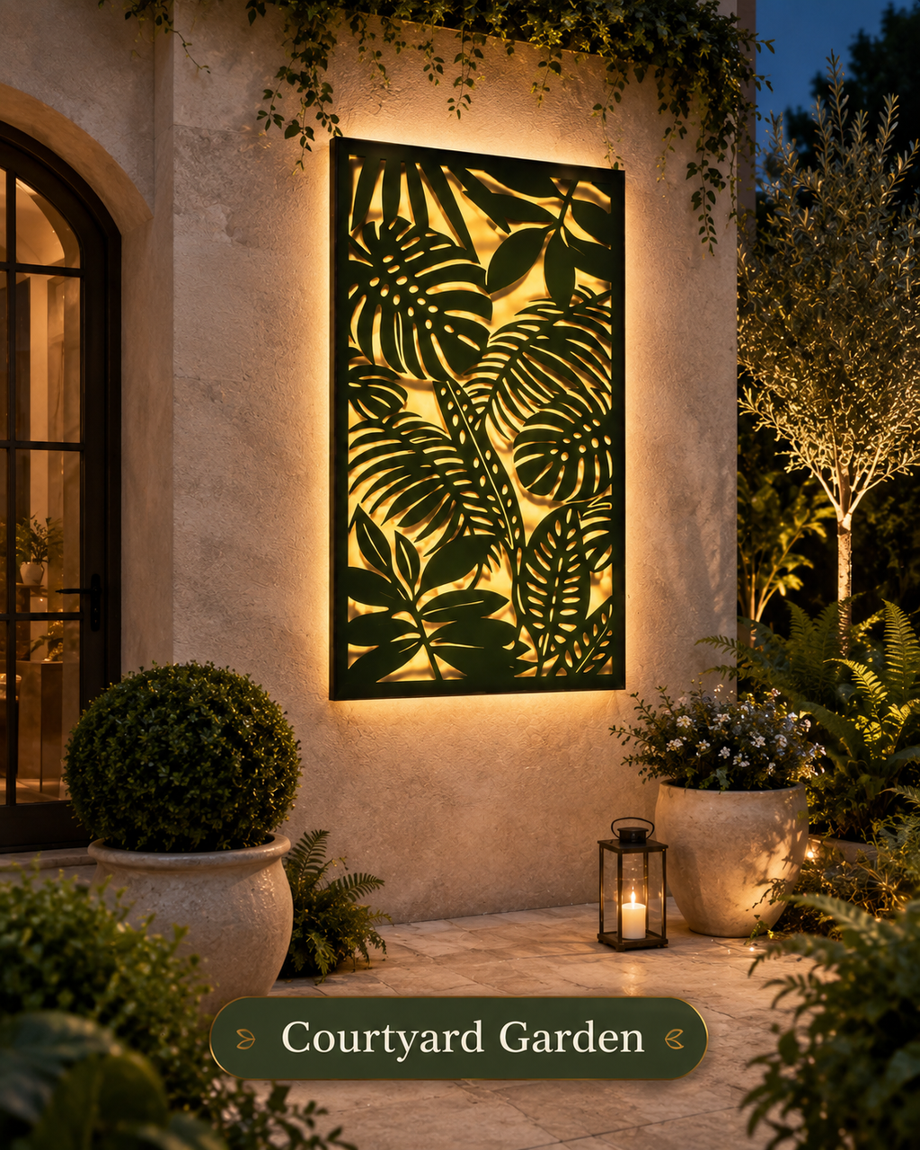 botanical wall feature