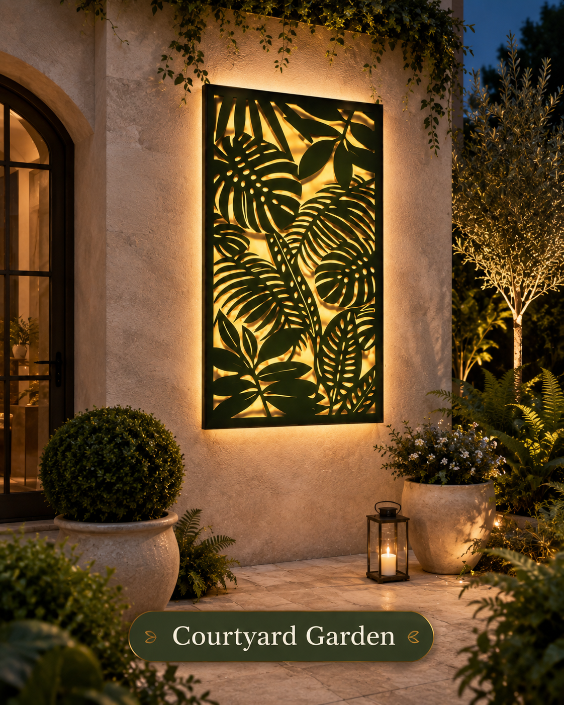 botanical wall feature