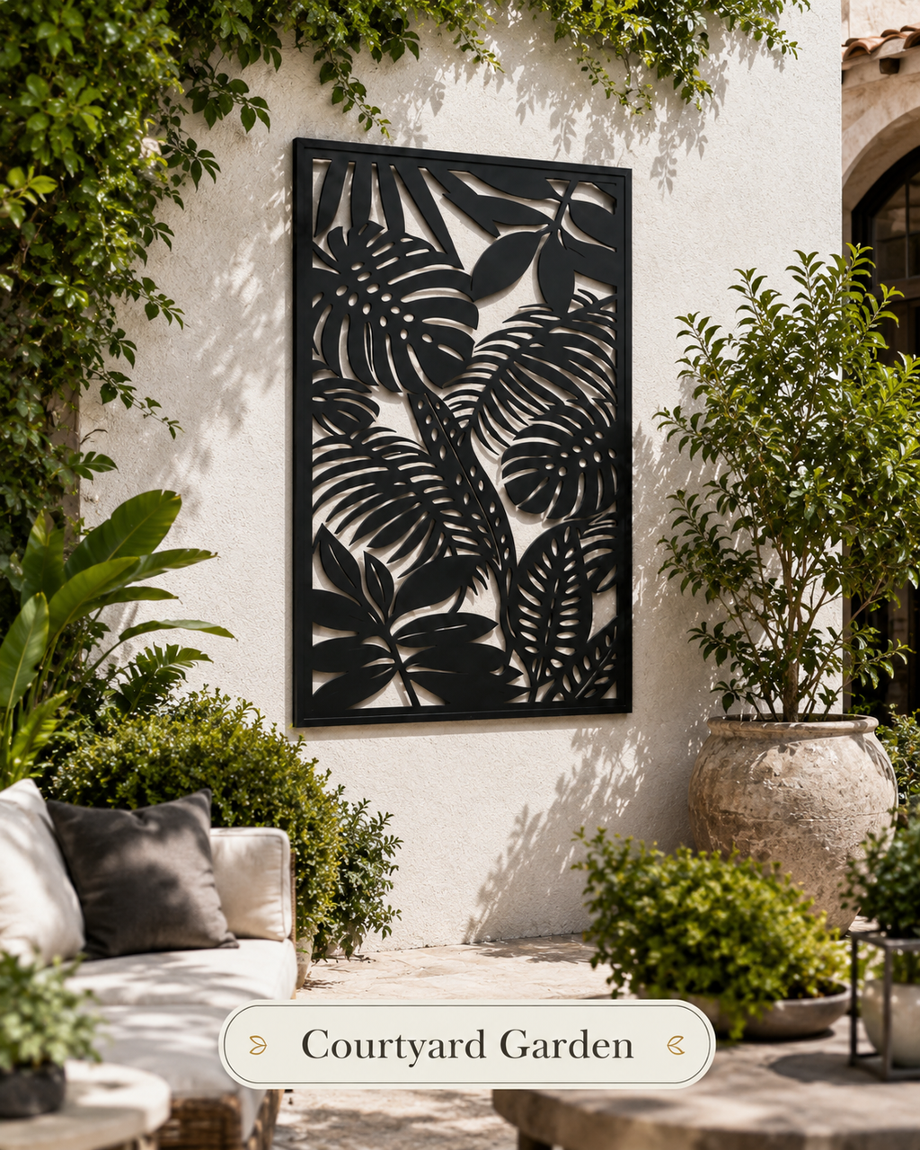botanical wall feature