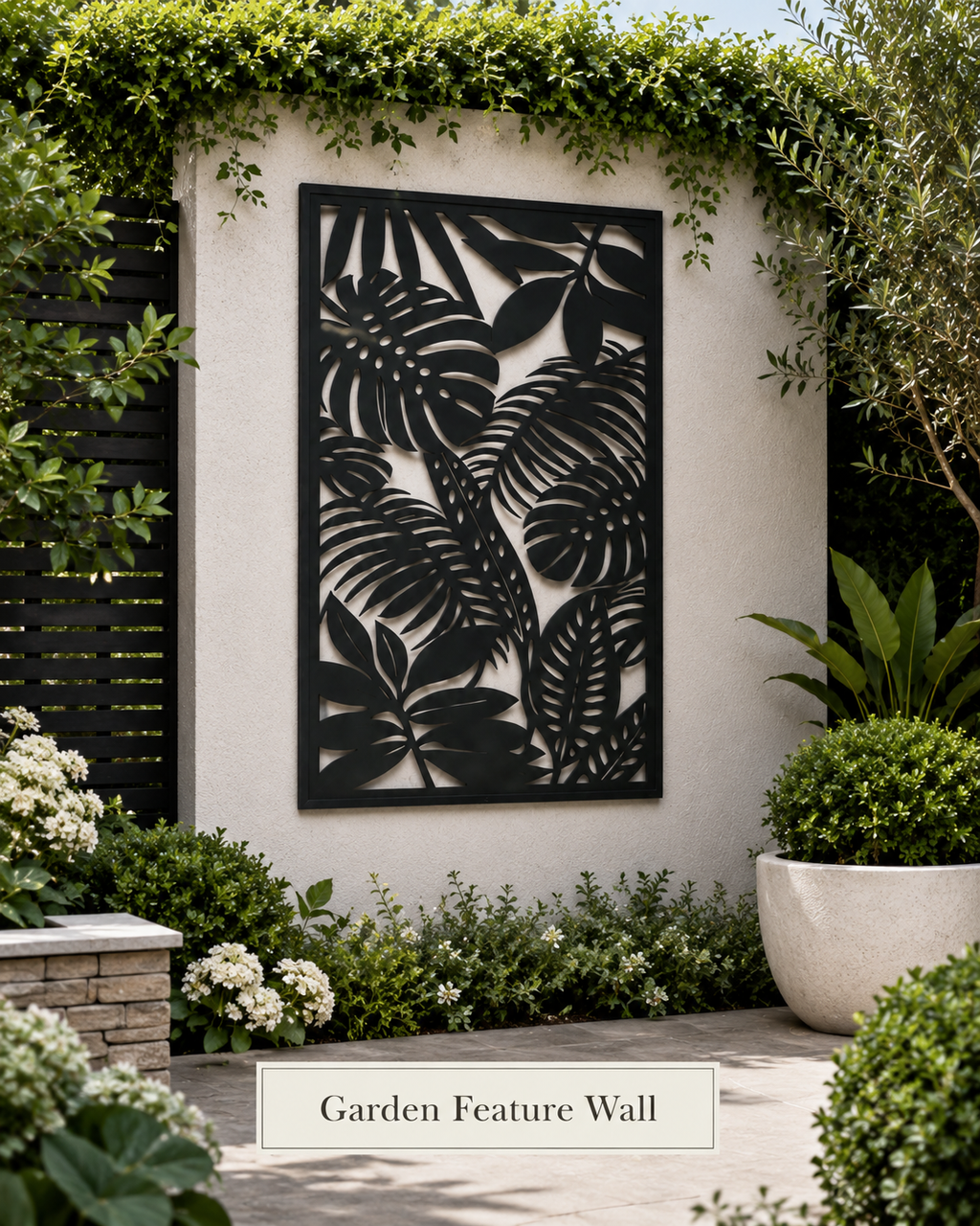 botanical wall feature