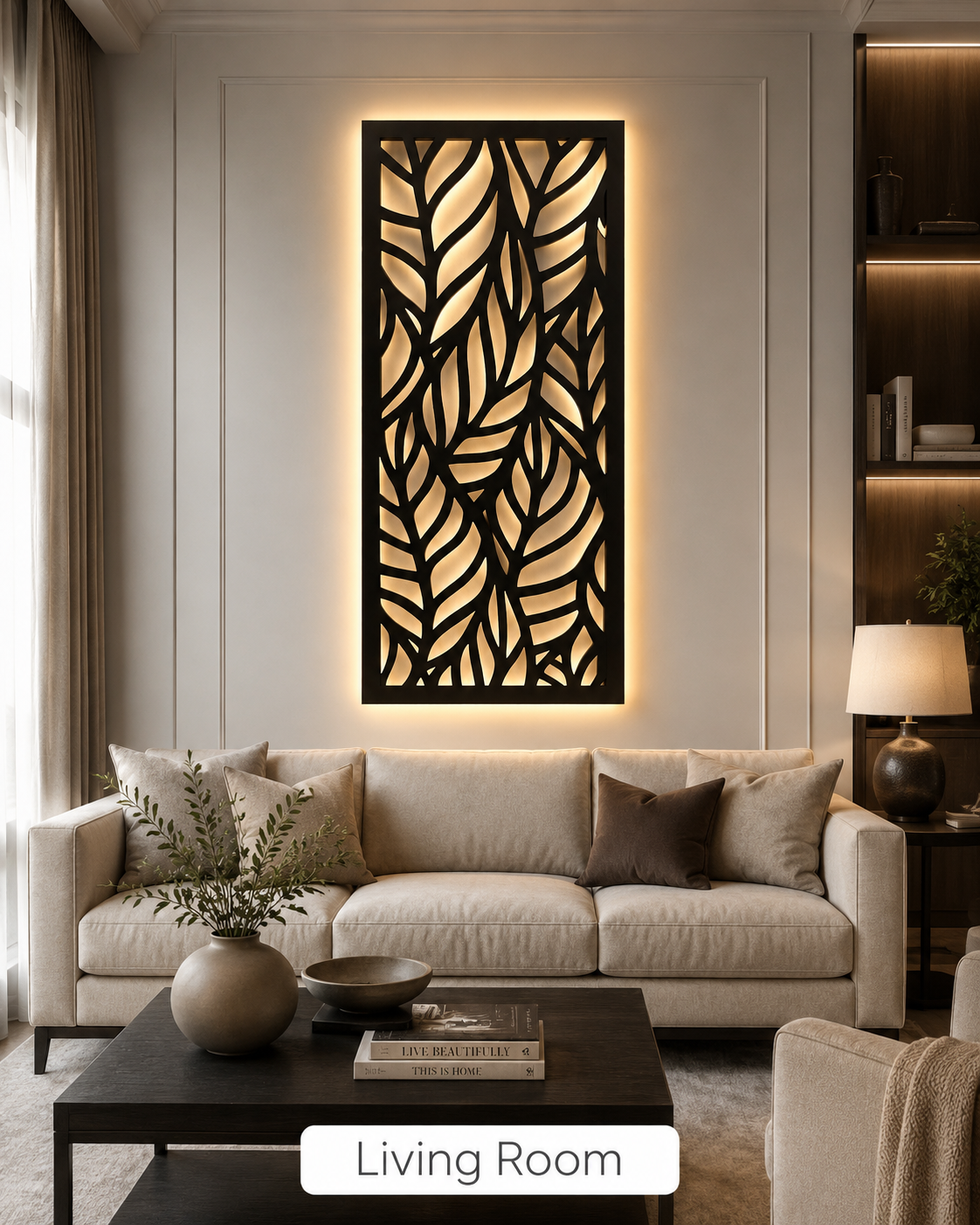 flora leaves wall art
