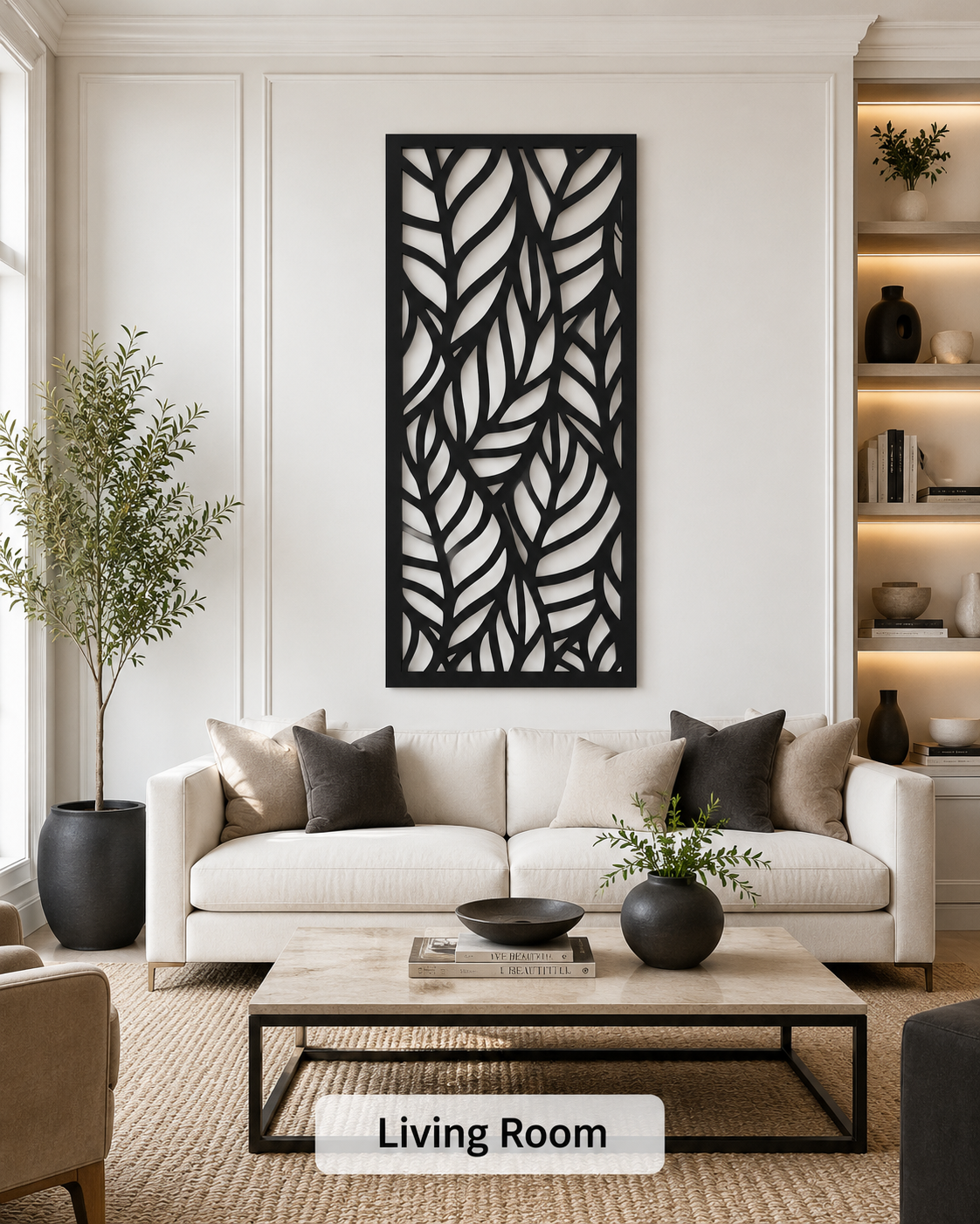 flora leaves wall art