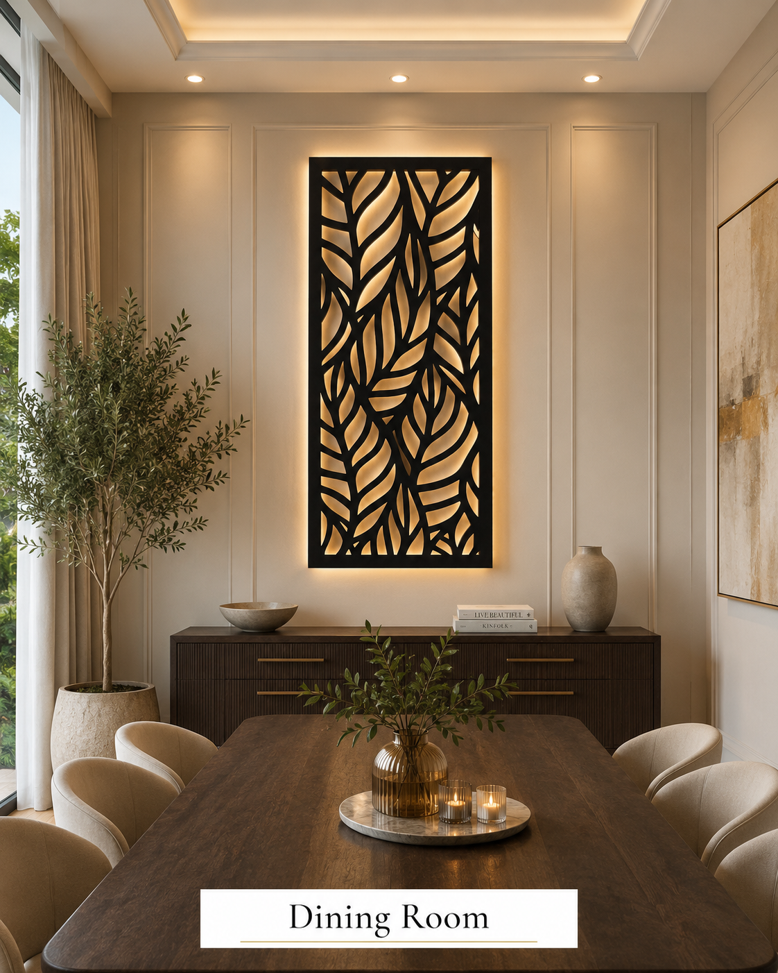 flora leaves wall art