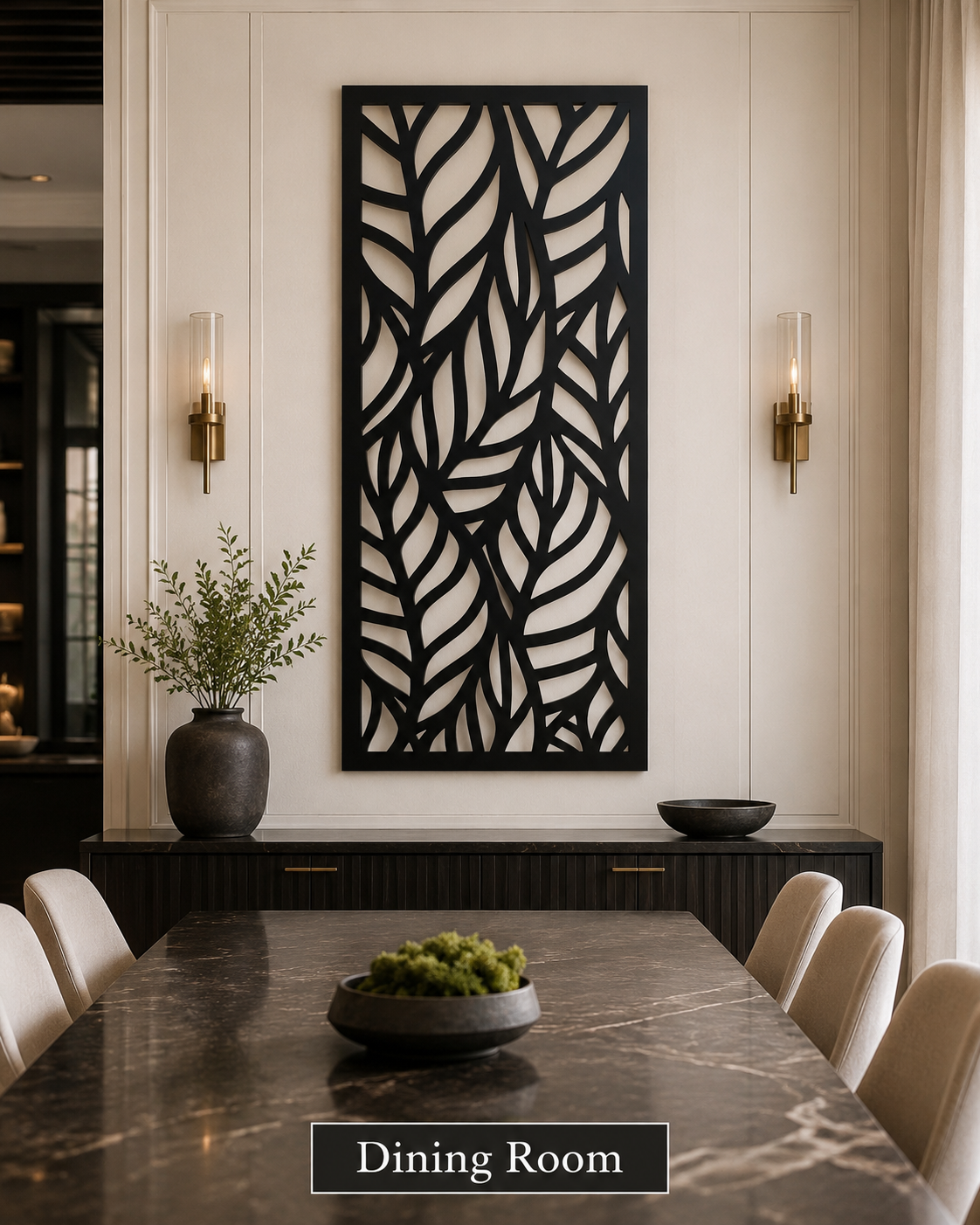 flora leaves wall art