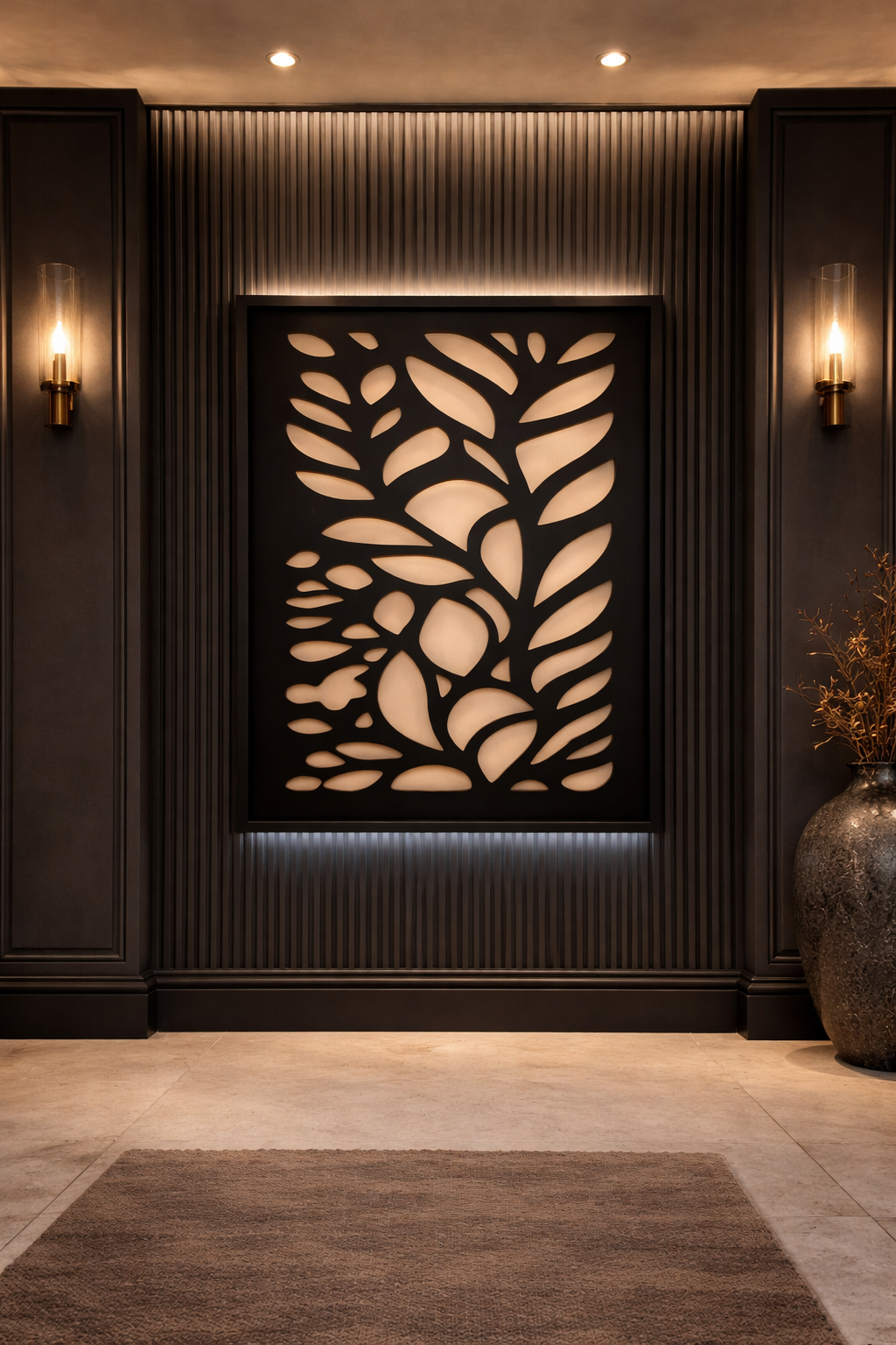 elegant leaf panel